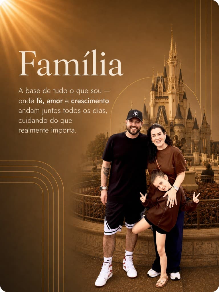 Ronaldo Cantarelli com a família — a base de tudo, onde fé, amor e crescimento andam juntos todos os dias.